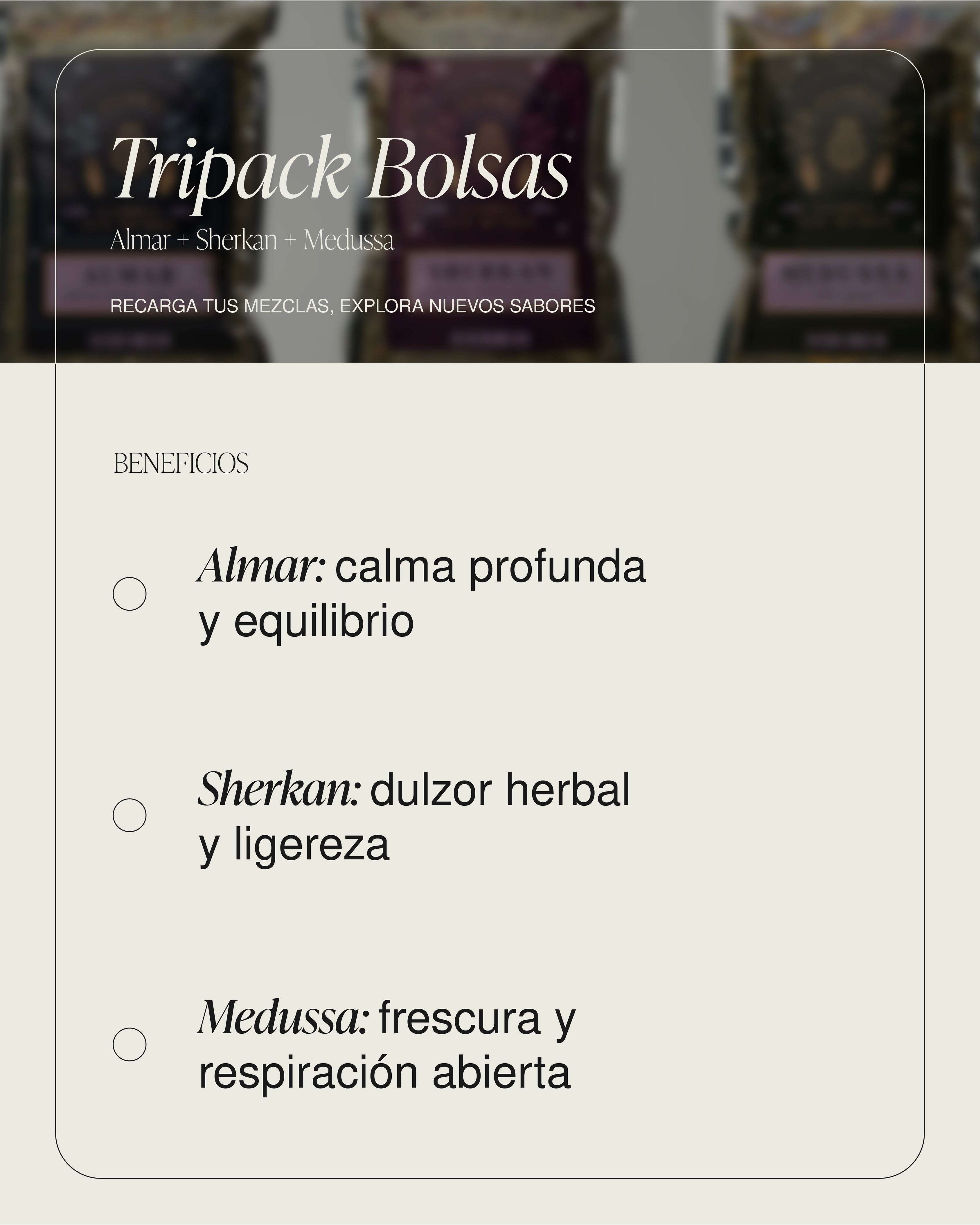 Tripack bolsa